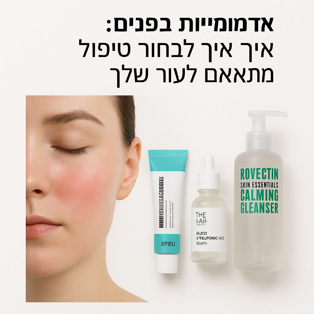 HL/SKIN - אדמומיות בפנים: איך לבחור טיפול שבאמת מתאים לעור שלך